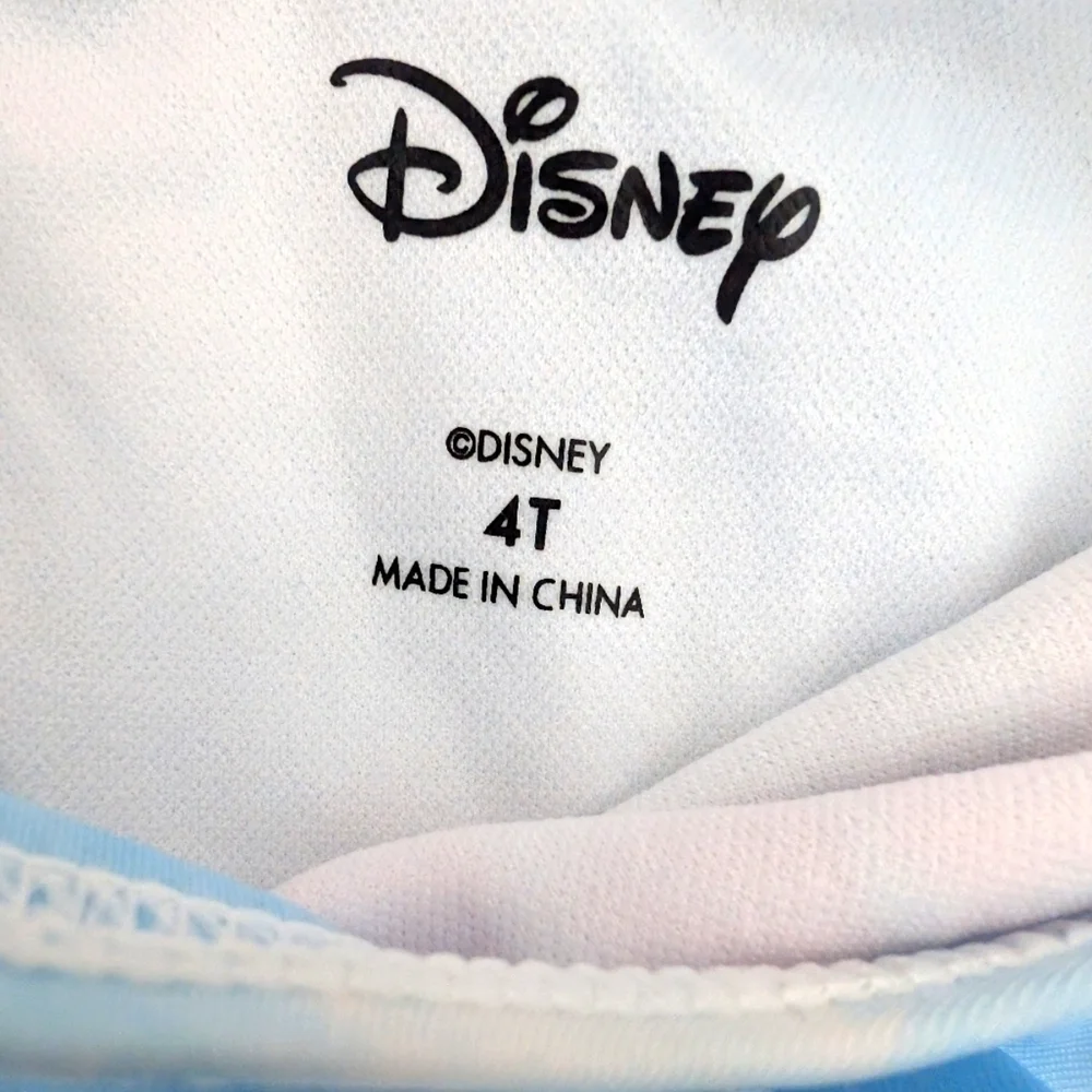 Disney Girls Cinderella Swimsuit Blue and Pink Tutu Swimsuit Size 4T